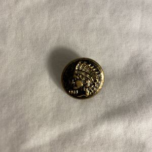 Vintage Indian Head Buttob 1803 Metal Collectible